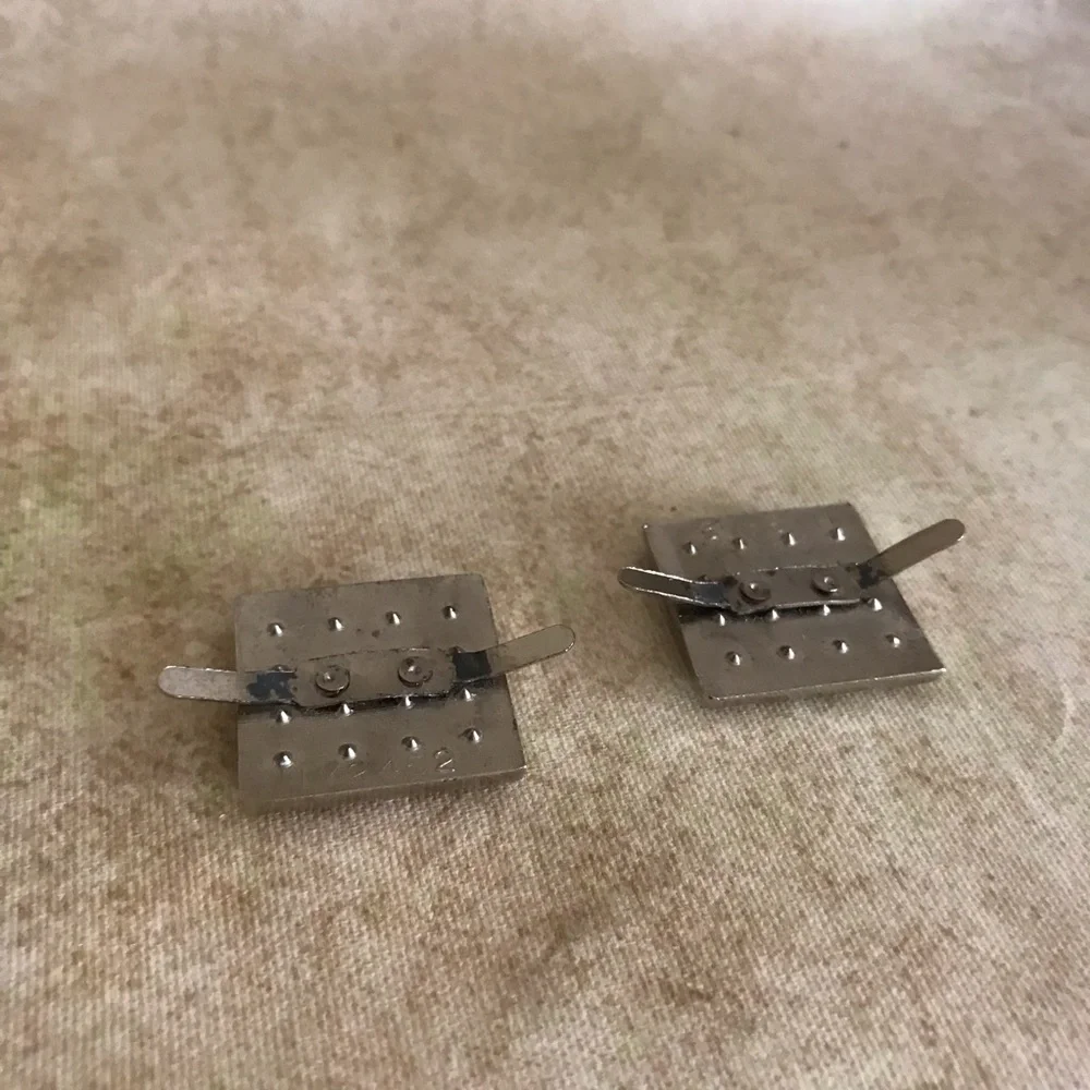 Vintage Metal & Crystal Shoe Clips